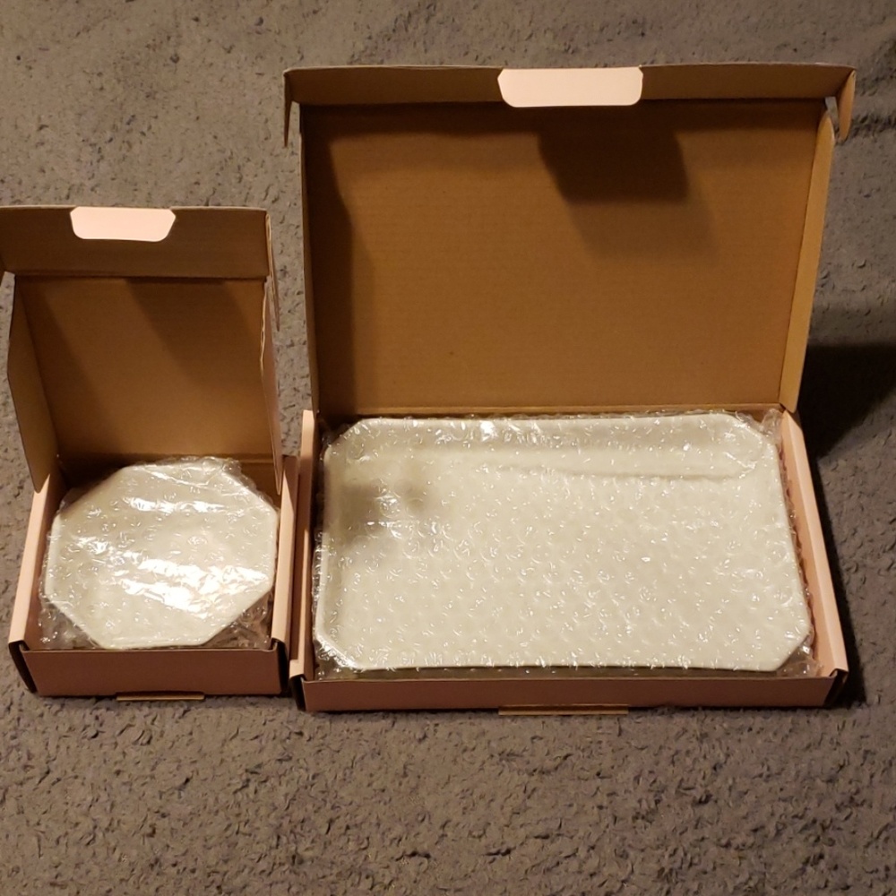 Odeme Porcelain Tray and Ring Dish Set - Picture 3 of 5